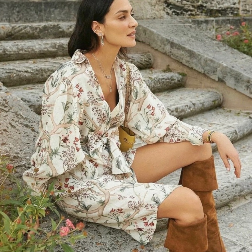 Johanna Ortiz for H&M Linen Orchid Shirt Dress